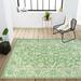 Green 144 x 108 x 0.19 in Area Rug - Canora Grey Delcine Bohemian Textured Weave Floral Indoor/Outdoor Rug | 144 H x 108 W x 0.19 D in | Wayfair