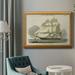 Longshore Tides Antique Clipper Ship II Premium Framed Canvas- Ready To Hang Canvas, Solid Wood in Black/Blue/Green | 27 H x 18 W x 2.5 D in | Wayfair