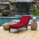 Latitude Run® Outdoor Dining Chair 3.5" Cushion Acrylic in Red/Brown | 3.5 H x 21 W x 46 D in | Wayfair A83F6321C8164188A4C539B47718EA16
