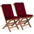 Loon Peak® Chamaya Folding Outdoor Chair Set Wood in Red | 36 H x 18 W x 23 D in | Wayfair 9135FFC219844BF7A926DE0D2737EAEE