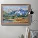 Loon Peak® Blue Mountain Peaks II - Picture Frame Painting on Canvas Canvas, Solid Wood in Blue/Brown/Green | 18 H x 27 W x 2.5 D in | Wayfair