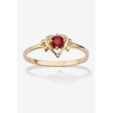 Women's Yellow Gold-Plated Simulated Birthstone Ring by PalmBeach Jewelry in July (Size 5)
