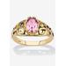 Women's Gold over Sterling Silver Open Scrollwork Simulated Birthstone Ring by PalmBeach Jewelry in June (Size 10)