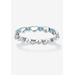 Women's Simulated Birthstone Heart Eternity Ring by PalmBeach Jewelry in December (Size 10)