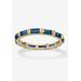 Women's Yellow Gold-Plated Birthstone Baguette Eternity Ring by PalmBeach Jewelry in September (Size 9)