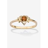 Women's Yellow Gold-Plated Simulated Birthstone Ring by PalmBeach Jewelry in November (Size 5)