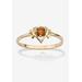 Women's Yellow Gold-Plated Simulated Birthstone Ring by PalmBeach Jewelry in November (Size 5)