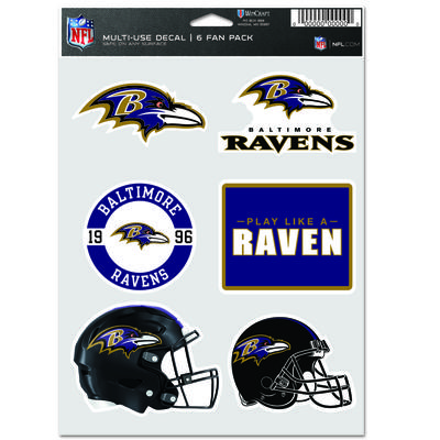 Baltimore Ravens 5 x 7 Multipack Aufkleberbogen Image