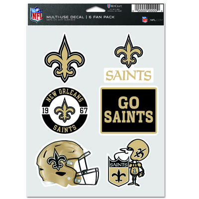 New Orleans Saints 5x7 Multipack-Aufkleberbogen Image