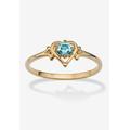 Women's Yellow Gold-Plated Simulated Birthstone Ring by PalmBeach Jewelry in December (Size 10)