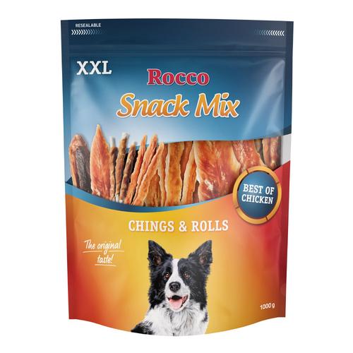 2x1kg Rocco Rolls Snack-Mix- mit Hähnchenbrust Hundesnacks Sparpaket