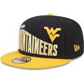 Men's New Era Navy West Virginia Mountaineers Two-Tone Vintage Wave 9FIFTY Snapback Hat