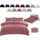 TheWhiteWater Super King Size Bed Duvet Cover Set - 3 in 1 Super King Bedding Set - Duvet Cover + Fitted Sheet + 2 Matching Pillowcases (Dusky Pink, Super King - Duvet Cover + Fitted Sheet)