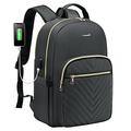LOVEVOOK Laptop Backpack for Women 15.6 Inch, Women Backpack for Work Business Travel School College With USB Charging Port, Lightweight Back Pack Computer Laptop Rucksack-Dark Gray