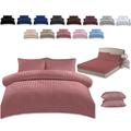 TheWhiteWater King Size Bed Duvet Cover Set - 3 in 1 King Bedding Set - Duvet Cover + Fitted Sheet + 2 Matching Pillowcases (Dusky Pink, King - Duvet Cover + Fitted Sheet)