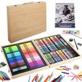 KINSPORY Art Set for Kids, 239 PCS Art Kits for Kids, Deluxe Painting Wooden Box Art Set, Coloring Drawing Art Supplies Case Gift for Artists Teens Boys Girls 4 5 6 7 8 9 10 11 12