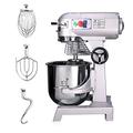 CREWORKS Commercial Food Mixer with Dough Hook 30L 1100W Stainless Steel Stand Mixer Pizza Bakery Multifunction Blender 3 Speed Electric Dough Mixer for Bread Cake Hook Beater Whip