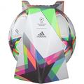 adidas UCL Pro Void Football Ball (Thermal-Bonding), Unisex, Top:White/Silver Met./Bright Cyan/Pantone Bottom:Pantone/Black/Acid Red S22/Solar Red, 5