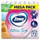Zewa Ultra Soft Toilettenpapier mit Strohanteil 9x 8 Rollen, Weiss, 8 Stück (9er Pack)