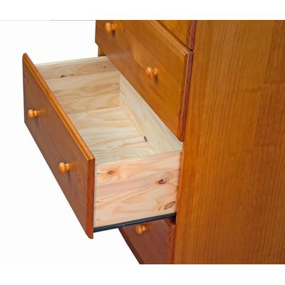 100% Solid Wood 5-Jumbo Drawer Chest with Lock, Ho...