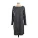 Gap Casual Dress - Sheath: Gray Solid Dresses - Women's Size Small