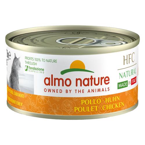 6 x 70g Almo Nature HFC Natural Made in Italy Huhn Katzenfutter nass