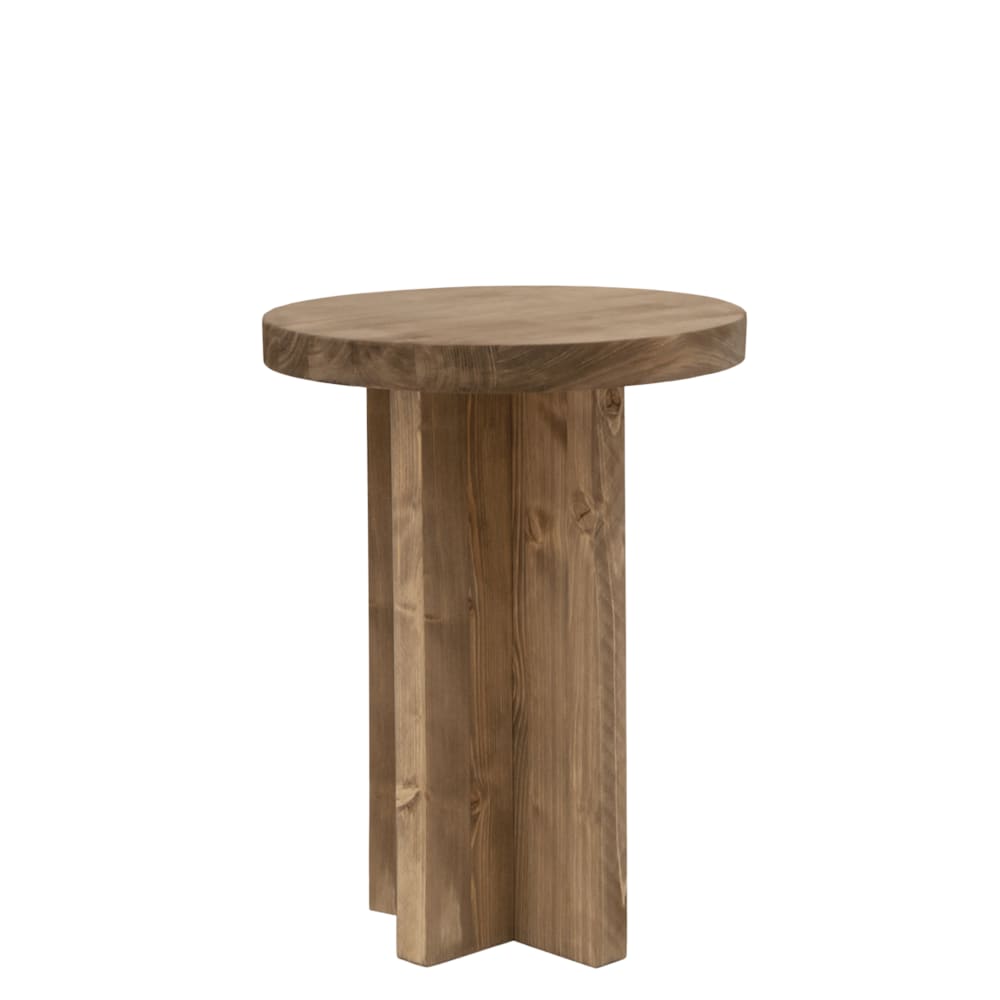Tabouret en bois de sapin vieilli 35x45cm