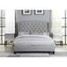 Best Master Furniture Tufted with Wingback Platform Bed