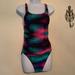 Nike Swim | Nike Electric Stripes 1 Piece Sz 14 | Color: Black/Pink | Size: 14