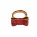 Coach Jewelry | Coach Women Purple, Red And Gold Ribbon Bow Ring | Color: Purple/Red | Size: 7.25