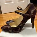 Jessica Simpson Shoes | Jessica Simpson Snakeskin Heels | Color: Purple/Red | Size: 8