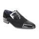Mens Formal Brogues Black Suede Leather Shoes [EL0759-BLACK-9UK]