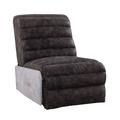 ACME Furniture Okzuil Power Motion Recliner In 2-Tone Top Grain Leather & Aluminum Genuine Leather in Gray | 35 H x 28 W x 40 D in | Wayfair 59941