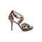 MICHAEL Michael Kors Heels: Tan Print Shoes - Womens Size 8 1/2 - Open Toe