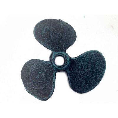 Aged White Cast Iron Propeller Paperweight