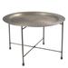 Nickel-Plated Round Coffee Table - 17 X 27 X 27 INCHES