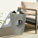 Adeco Concrete Accent Outdoor Side Table