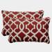 Pillow Perfect Outdoor New Geo Corded Rectangular Throw Pillow (Set of 2)