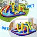 7-in-1 Inflatable Water Slide Water Park Kids Bounce Castle with 735W Air Blower - 14ft x 11.5ft x 6.5ft (L x W x H)