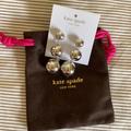 Kate Spade Jewelry | New Kate Spade Silver Triple Ball Drop Earrings | Color: Silver | Size: Os