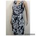 Ralph Lauren Dresses | Lrl Black White Floral Faux Wrap Dress | Color: Black/White | Size: 12