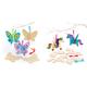 Baker Ross 3D-Schmetterlinge aus Holz für Kinder zum Basteln und Dekorieren – Kreatives Bastelset für Kinder (6 Stück) & AT312 3D Einhorn-Set aus Holz (6 Stück) – Kunst und Handwerk für Kinder