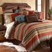Loon Peak® Payton Orange Brown Blue Striped Western Comforter Set Microfiber in Blue/Brown/Red | Super Queen | Wayfair LOPK4015 41620601