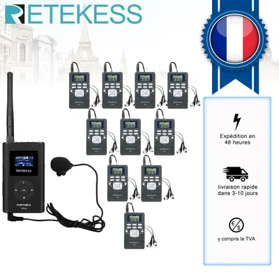 Retekess FT11 transmetteur FM + 10 pièces récepteur Radio FM PR13 système de Transmission vocale