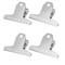 Household Stainless Steel Spring Loaded Hanging Quilt Curtain Clips Clamp 4 Pcs - Silver Tone