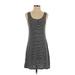 Olivia Rae Casual Dress - A-Line Scoop Neck Sleeveless: Gray Print Dresses - Women's Size Small