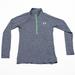 Under Armour Tops | Active Long Sleeve Zip Pullover | Color: Gray/Green | Size: S