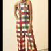 Anthropologie Pants & Jumpsuits | Anthropologie Farm Rio Gingham Mock Neck Jumpsuit | Color: Green/Red | Size: S