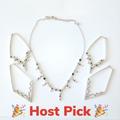 Rebecca Minkoff Jewelry | Hprebecca Minkoff Necklace & Earring Set | Color: Black/Silver | Size: Os