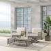 Bay Isle Home™ Borgen 3 Piece Sofa Seating Group Synthetic Wicker/All - Weather Wicker/Wicker/Rattan in Gray/White | Outdoor Furniture | Wayfair